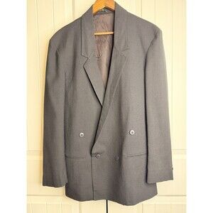 Vintage COTLER Mens 40 Double Breasted Blazer Black 80s 90s Oversized Jacket